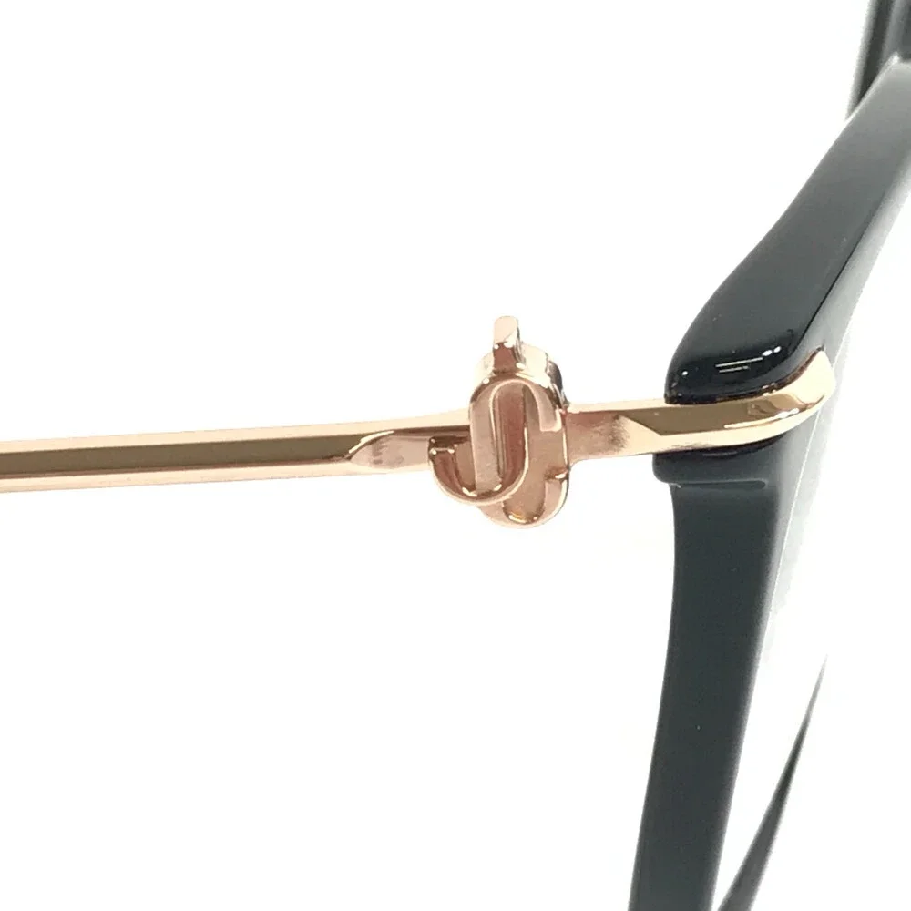 Jimmy Choo Eyeglasses Frames JC283 807 Shiny Black Rose Gold Cat Eye 54-17-140